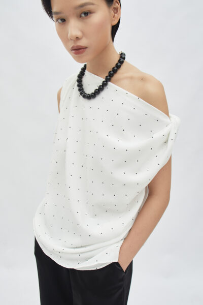 Micro Dotted Top White
