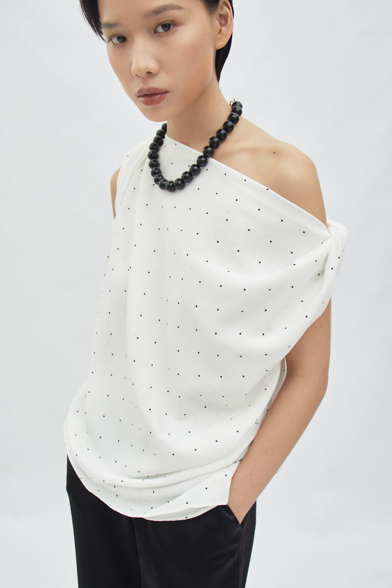 Micro Dotted Top White