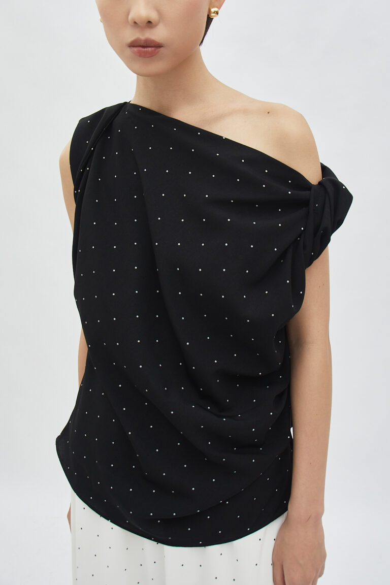 Micro Dotted Top Black