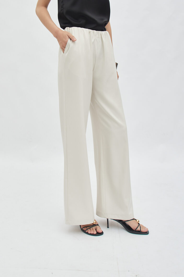 Forme Saten Trousers Bone