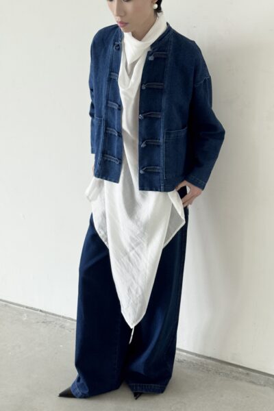 Mai Navy Denim Jacket