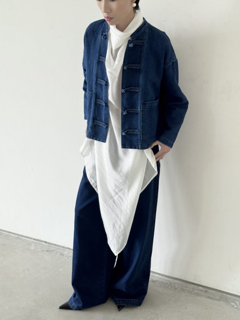 Mai Navy Denim Jacket