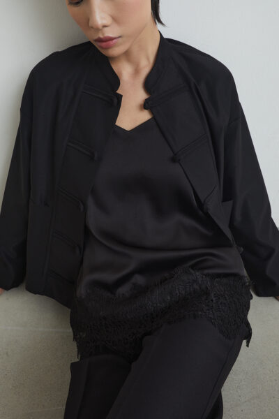 Mai Jacket in Black Twill