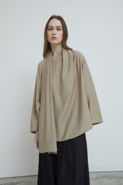 Sinclaire Scarf Top Taupe