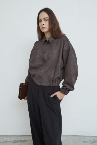 Patt Jacket in Brown Suede