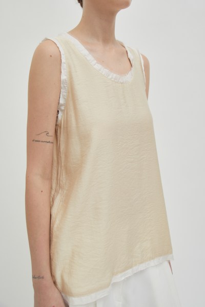 Zoe Raw Edge Tank Butter