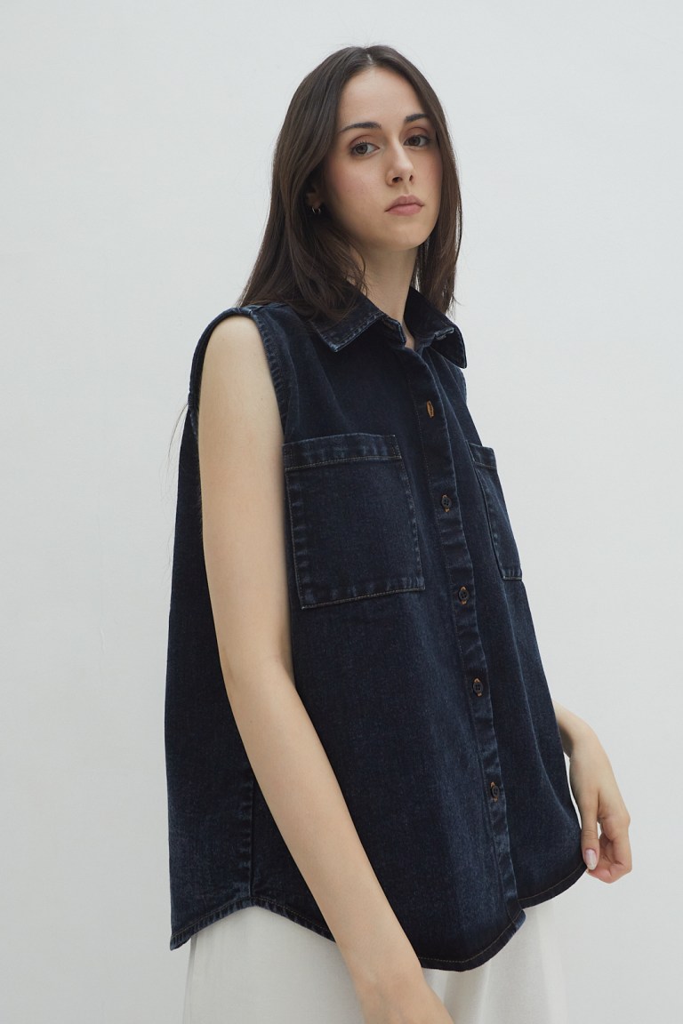 Elise Denim Top